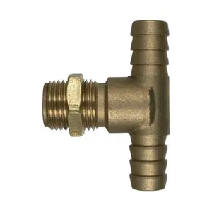 Brass Pipe Fitting Forged Brass Tee 1/4" X 1/4" X 1/4" 3-Way NPT Female Pipe NPT Female