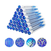 Brosse à cils jetable en gros avec manche pailleté et tubes de rangement, plusieurs couleurs disponibles, brosse de nettoyage pour extensions de cils