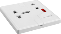 CNBW Wenzhou fábrica interruptor de pared toma de corriente CKD baquelita 5 pines enchufe Universal con luz Bangladesh PLUS