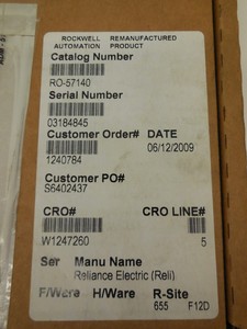 PLC REMANUFACTURED <strong>57140</strong> PC BOARD 0-<strong>57140</strong> Warranty Product - Product Image 1