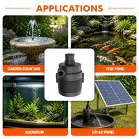 Pompe à eau solaire submersible 12V DC 500L/H 4M sans balais IP68 ≤30dB silencieuse pour bassin, fontaine, panneau solaire ODM