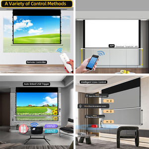 Écran de projection motorisé électrique à contraste élevé ALR Fresnel 5.0 Pro encastré au plafond de 72 à 100 pouces 4K 16:9 - Product Image 3