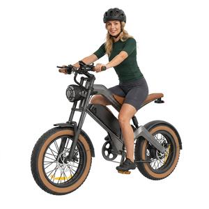 Bicicleta Eléctrica de Estilo Motocicleta Retro con Neumáticos Anchos, Suspensión Completa, Todoterreno, para Adultos, para Paseos al Aire Libre - Product Image 6