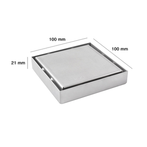 <span class=keywords><strong>Scarico</strong></span> <span class=keywords><strong>doccia</strong></span> quadrato da 4 pollici anti-intasamento e anti-odore con filtro raccogli capelli integrato - Product Image 6