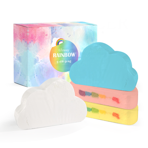 1Pc 개별적으로 포장 된 잔인 함 무료 보습 재미 수제 목욕 fizzies 어린이를위한 천연 향기 구름 무지개 목욕 폭탄 - Product Image 1