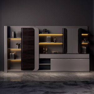 <span class=keywords><strong>Archivador</strong></span> Ejecutivo con Luz LED, Archivadores Modernos para Oficina, Mueble de Almacenamiento con Puerta de Vidrio, Muebles de Oficina - Product Image 3