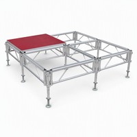 Scène en treillis d'aluminium pré-assemblée, système de plancher multi-niveaux imperméable pour événements en plein air, spectacles, festivals, concerts