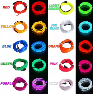 Bande lumineuse <span class=keywords><strong>LED</strong></span> pour voiture, 3M 5M EL Cold Line, décoration de voiture, éclairage intérieur, accessoires, lumière ambiante - Product Image 4