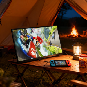 Moniteur portable <span class=keywords><strong>USB</strong></span> FHD IPS de 15,6 pouces, <span class=keywords><strong>deuxième</strong></span> <span class=keywords><strong>écran</strong></span> Plug and Play pour ordinateur portable, avec interfaces Type-C - Product Image 1