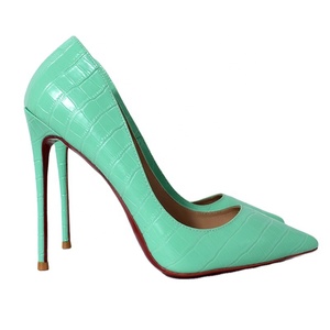 Custom-made <b>Green</b> High Heels for Women Sexy Stiletto Red Bottom <b>Pumps</b> Breathable Fashion Trend Summer Autumn 12cm/10cm/8cm - Product Image 4