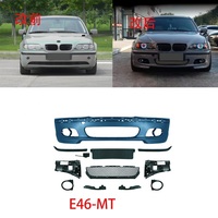 Kit de Carrosserie Complet avec Pare-Chocs Avant MT Amélioré et Modifié Type Usine pour BMW Série 3 E46, Incluant Calandre Anti-Brouillard