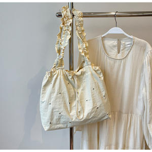 Bolso Tote plisado con cordón fresco literario de alta apariencia con correa de hombro con volantes al por mayor Hermoso bolso de hombro con <span class=keywords><strong>diamantes</strong></span> - Product Image 2