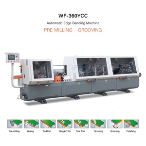 Machine à plaquer les chants avec pré-fraisage et rainurage pour machine à bois de traitement de meubles de type panneau de mélamine - Product Image 4