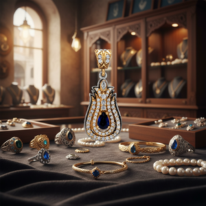 Ottoman Authentique Grandbazaar Bijoux Turc À La Main Conception Tulipe Forme Saphir CZ Pierre Argent Pendentif En Gros - Product Image 3