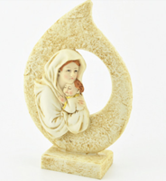 KOMI Vente en gros Ornements de baptême de la Vierge Marie et de l'Enfant Sculpture Artisanat religieux en résine Cadeaux