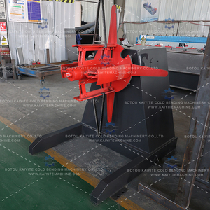 Dérouleur manuel de 5 tonnes et dérouleur de bobines d'acier pour ligne de formage à froid de portes à enroulement et fabrication de tuiles - Product Image 6