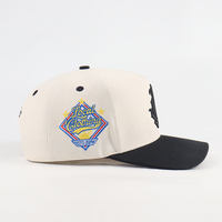 Casquette de baseball unisexe structurée à 5 panneaux, bicolore, personnalisable, avec calotte rigide, pour le sport urbain – Vente en gros OEM