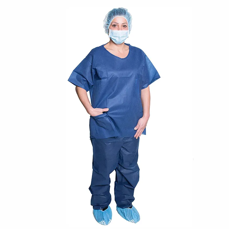 Üniforma tıbbi tek kullanımlık cerrahi hemşire ameliyat elbisesi hemşire hastane