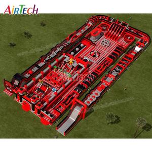 Monstruo tema salto extremo Diversión Centro inflable más grande casa de rebote ninja Guerrero Parque inflable para evento con pista de carreras - Product Image 5