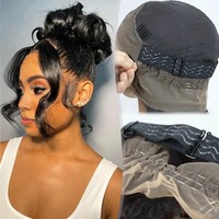 Nouvelle Perruque Frontale en Dentelle 360 avec Cordon Invisible Pré-Coupé Pré-Épilé Prêt à Porter Sans Colle Cheveux Humains pour Femmes