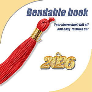 Pompon de <span class=keywords><strong>remise</strong></span> de diplôme 2026, Pompon de <span class=keywords><strong>remise</strong></span> de diplôme de luxe avec breloque annuelle pour toque de <span class=keywords><strong>remise</strong></span> de diplôme, Accessoire de <span class=keywords><strong>remise</strong></span> de diplôme en gros - Product Image 6