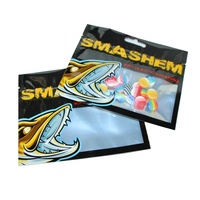 Sac d'emballage de leurres avec fermeture à glissière pour appâts de pêche souples en plastique personnalisés avec impression numérique