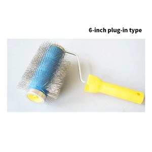 2024 Steel <strong>Spiked</strong> <strong>Roller</strong> Screeding Compound Remove Bubble Smooth Floor <strong>Roller</strong> With Splash Guard - Product Image 3