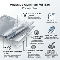 Sac sous vide en nylon/PE transparent avec canaux d'air gaufrés, pochette d'emballage sous vide stérilisable