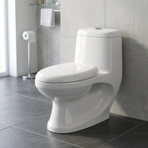 Offre Spéciale : WC Monobloc en Céramique Style Arabe pour le Moyen-Orient, Chasse d'eau Cyclone, Sanitaire pour Salles de Bain / Cabines WC - Product Image 4