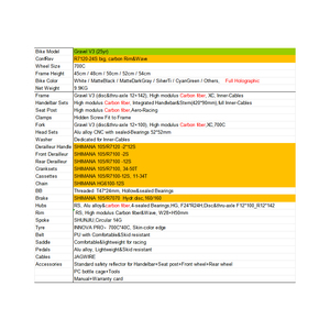 Gravel Bike V3 Carbon Road High Modulus <b>Frame</b> 24 Speed Hydraulic Disc 700*40c Tire Hidden Routing Racing R7120-24s Big, Carbon - Product Image 4