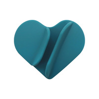 Support de téléphone adhésif en silicone vert tendance en forme de cœur pour rouge à lèvres, style influenceur, support mains libres stable, ODM