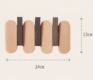 <span class=keywords><strong>Handmade</strong></span> rắn gỗ treo tường đàn Piano giá áo dễ dàng cài đặt lật xuống tường móc giá hiệu quả lưu trữ Giá áo - Product Image 3