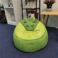 2023 intérieur confortable Dragon forme chaise longue doux enfants pouf chaise européen français tissu salon enfants chambre