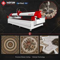 Machine de découpe à jet d'eau CNC HOYUN pour pierre, marbre, carrelage, verre, métal, découpeuse à jet d'eau abrasif haute précision