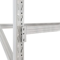 Étagère de rangement en acier multi-niveaux à usage moyen, gain de place, pour atelier et entrepôt