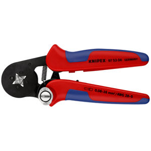 KNIPEX 97 53 04 Herramienta de crimpado para terminales (férulas), con ajuste automático para crimpado lateral con mangos - Product Image 1
