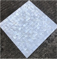 Mosaico de Concha de Nácar Plateada de Forma Irregular de Alta Gama para Paredes, Pisos, Escaleras, Moderno, 3 mm de Grosor, para Cocina y Hotel