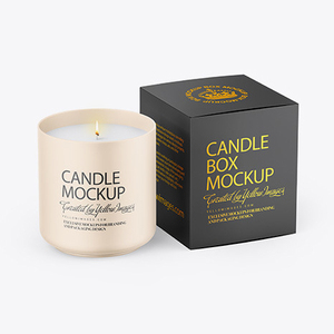 Custom Printed Luxury Black Candle Jar Set Gift Shipping Packing Box Packaging Boxes