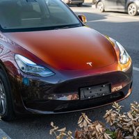 Vinilo PET para Envoltura de Autos en Negro y Rojo Brillante, Película Protectora de Pintura que Cambia de Color, Resistente a los Rayos UV, 1.52x16m, Acabado de Alto Brillo