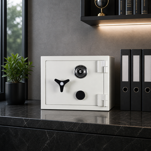 Compact Steel Security <b>Box</b> with Dual <b>Lock</b> System for Home & Office Use AX-080 - Product Image 1