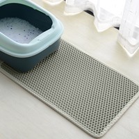 Prix Spécial Tapis de Litière Carré Double Couche en EVA Écologique 61x38cm Anti-Évasion de Sable Accessoires pour Bac à Litière