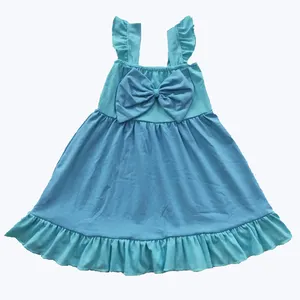 Vestido de princesa de manga curta para meninas da moda, vestido casual de Belle Frozen Elsa para festas primavera, pronto para enviar