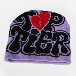 Gorro de invierno unisex personalizado, gorro de punto acrílico para exteriores, gorros de punto con logotipo personalizado, gorros Jacquard Y2k - Product Image 6