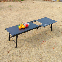 Table de camping pliante portable en aluminium pour l'extérieur, table de pique-nique multifonctionnelle en fer pour barbecue, 6 unités, table pliable pour la pêche IGT