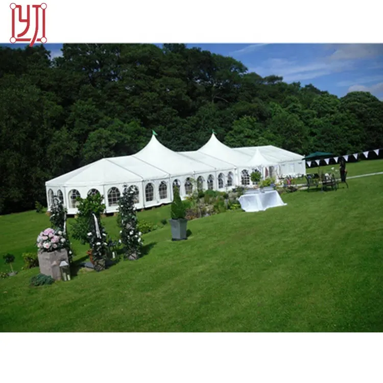 18x40 goedkope prijs luxe hoge piek tent bruiloft tent met vloeren