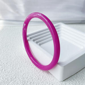 Corea <span class=keywords><strong>del</strong></span> <span class=keywords><strong>Sur</strong></span> Dongdaemun estilo mujer acrílico pulsera Chic minimalista dos colores mármol patrón Sexy moda brazaletes - Product Image 3