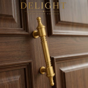 Brushed <b>Gold</b> Brass <b>Kitchen</b> & Bedroom Door <b>Handle</b> with Eco-Friendly Design and Easy Installation for Residential Use - Product Image 5