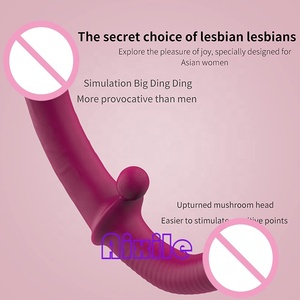 Vibromasseur double extrémité pour le plaisir lesbien, jouet sexuel pour le jeu anal, jouet pour adultes, pénis réaliste, masseur anal, vaginal et de prostate - Product Image 4