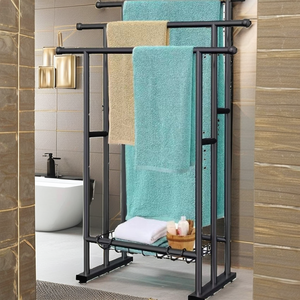 Séchoir à linge en bambou personnalisé, support pour suspendre vêtements et serviettes, étagère échelle en bambou faite à la main pour cuisine et salle de bain - Product Image 6