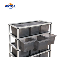 Système de rack métallique pour reptiles vivants, pour enclos de reptiles, rack d'élevage, bacs pour python royal